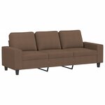 vidaXL Ensemble de canapés 2 Pièces marron tissu
