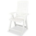 vidaXL Ensemble de bistro 3 Pièces Plastique Blanc