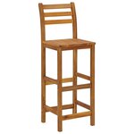 vidaXL Tabourets de bar lot de 4 bois d'acacia solide