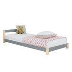 Lit enfant DREAMY 80 x 160 - gris et naturel