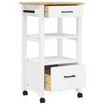 vidaXL Chariot de cuisine MONZA 48x40x90 cm bois massif de pin