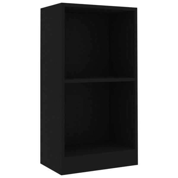 Vidaxl bibliothèque noir 40 x 24 x 75 cm aggloméré