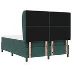 Lit Box Spring vidaXL avec Matelas  Vert Foncé  140x190 cm  Velours