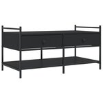 vidaXL Table basse noir 99x50x50 cm bois d'ingénierie
