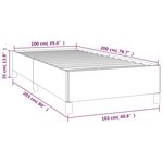 vidaXL Cadre de lit Blanc 100x200 cm Similicuir