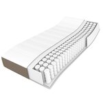 vidaXL Matelas de lit à ressorts ensachés Taupe 90x190x20 cm Tissu