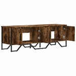 vidaXL Meuble TV chêne fumé 122x34x41 cm bois d'ingénierie