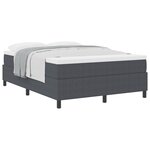 vidaXL Lit Box Spring avec Matelas Gris Foncé 160x200 cm Tissu Corduroy