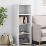 vidaXL Buffet haut blanc 45x41x124 cm bois d'ingénierie