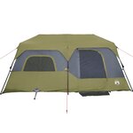 vidaXL Tente familiale 9 personnes vert libération rapide imperméable