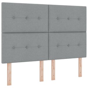 Tête de lit capitonnée Gris clair 140 cm en tissu
