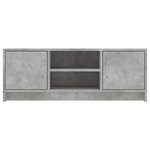 vidaXL Meuble TV gris béton 102x30x37 5 cm bois d'ingénierie
