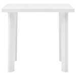 vidaXL Table de jardin Blanc 80x75x72 cm Plastique