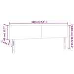 vidaXL Tête de lit à LED Noir 160x5x78/88 cm Velours