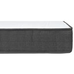 vidaXL Sommier à lattes de lit Gris foncé Tissu 180x200 cm