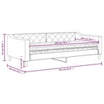 vidaXL Lit de jour avec matelas taupe 100x200 cm tissu