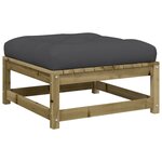 vidaXL Salon de jardin 7 Pièces avec coussins bois de pin imprégné