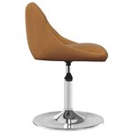 vidaXL Chaises à manger pivotantes lot de 4 Marron Velours