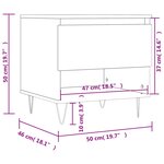 vidaXL Table basse chêne marron 50x46x50 cm bois d'ingénierie
