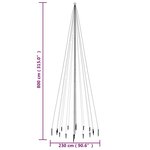 vidaXL Sapin de Noël avec piquet 1134 LED Colorées 800 cm