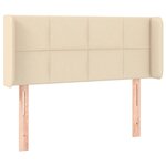 vidaXL Tête de lit avec oreilles Crème 103x16x78/88 cm Tissu