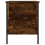 vidaXL Table de chevet chêne fumé 40x42x50 cm bois d'ingénierie