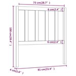vidaXL Tête de lit Blanc 81x4x100 cm Bois massif de pin