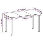 vidaXL Mobilier à dîner de jardin coussins 5 Pièces Résine tressée Verre