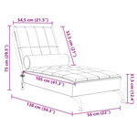 vidaXL Chaise longue de massage avec traversin gris foncé tissu