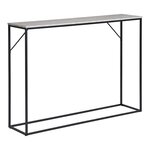 Console 1 étagère aspect pierre cadre noir 110 x 26 x 80 cm