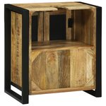 vidaXL Meuble sous lavabo 55x35x60 cm Bois massif en manguier brut
