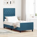 Structure de lit vidaXL Bleu foncé 80x200 cm Velours
