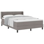 Lit à ressorts vidaXL avec matelas taupe 140x200 cm tissu