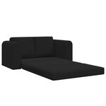 vidaXL Canapé-lit au sol 2-en-1 Noir 148x71x83 cm Velours