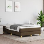 vidaXL Cadre de lit sans matelas marron foncé 120x200 cm tissu