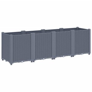 vidaXL Jardinière gris 160x40x53 cm polypropylène