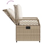vidaXL Ensemble à manger de jardin avec coussins 5Pièces Beige poly rotin