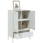 vidaXL Buffet haut blanc 68x39x101 5 cm acier laminé à froid