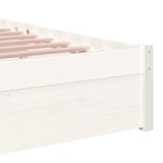 vidaXL Cadre de lit sans matelas blanc bois massif 90x190 cm