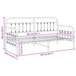 vidaXL Cadre de lit de jour blanc 100x200 cm en acier