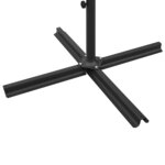 vidaXL Parasol de jardin double avec mât en acier bleu azuré 600 cm