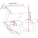 vidaXL Chaise assis-genoux noir 48x71x51 cm contreplaqué de bouleau