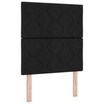 Lit Box Spring vidaXL avec Matelas Noir 80x200 cm en Tissu