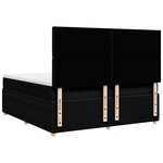 vidaXL Sommier à lattes de lit avec matelas Noir 180x200 cm Tissu