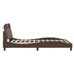 vidaXL Cadre de lit avec LED sans matelas marron 120x200 cm