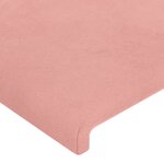 vidaXL Tête de lit avec oreilles Rose 163x16x118/128 cm Velours