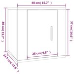 vidaXL Meubles TV muraux 2 Pièces Blanc 40x34 5x40 cm
