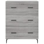 vidaXL Buffet sonoma gris 69 5x34x90 cm bois d'ingénierie