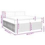 vidaXL Sommier à lattes de lit et matelas Gris clair 200x200cm Velours