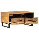 vidaXL Table basse 80x55x40 cm bois de manguier massif brut